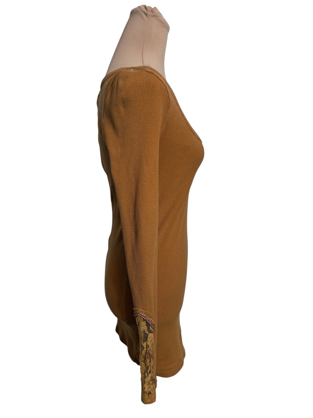 Free People Crafty Cuff Thermal - Size M, Ochre - Picture 2 of 10